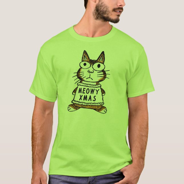 Camiseta Navidad de Meowy (Anverso)