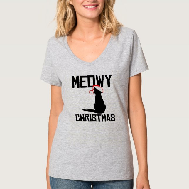 Camiseta Navidad de Meowy - humor del día de fiesta - .png (Anverso)