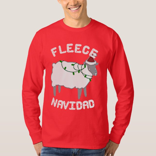 Camiseta Navidad de Navidad del paño grueso y suave (Anverso)