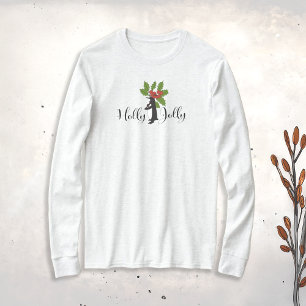 Camiseta Navidad de pingüino divertida y linda Holly Jolly