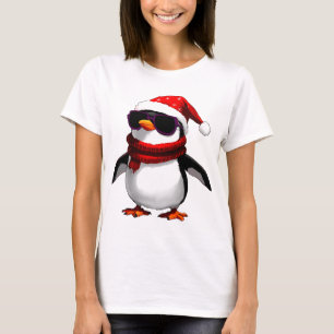 Camiseta Navidad de Pingüinos Cool