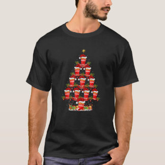 Camiseta Navidad de pollo frito iluminando Navidad con poll