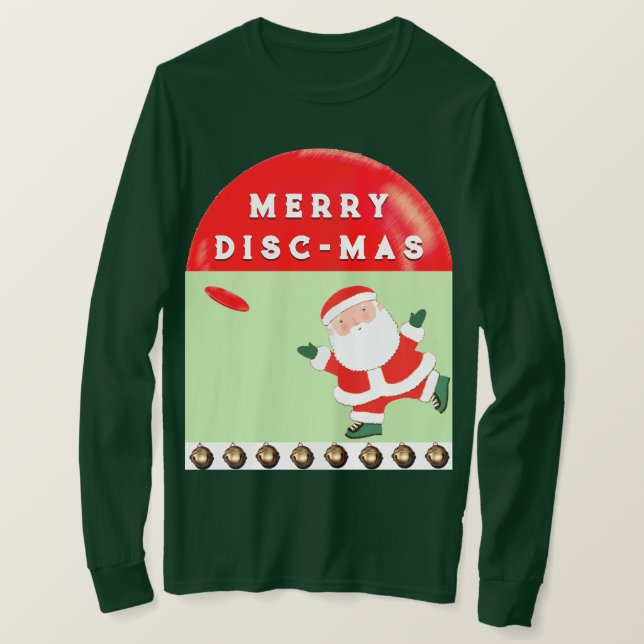 Camiseta Navidad de Ultimate Frisbee (Anverso del diseño)