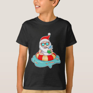 Camiseta Navidad de Verano En Julio Santa Tropical En Pisci