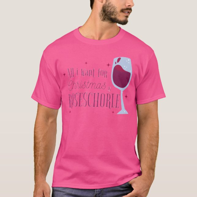 Camiseta Navidad de vino divertido (Anverso)