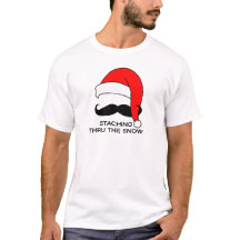 Navidad del bigote - Staching a través de la nieve