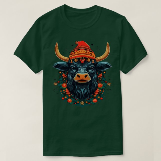 Camiseta Navidad del Búfalo de Agua (Diseño del anverso)