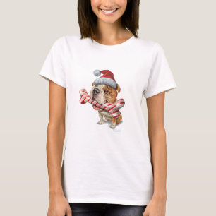 Camiseta Navidad del bulldog