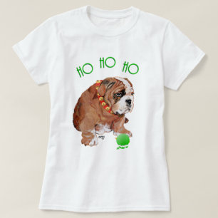 Camiseta Navidad del Bulldog Inglés