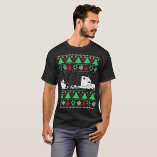 Camiseta Navidad del camionero del conductor de camión del