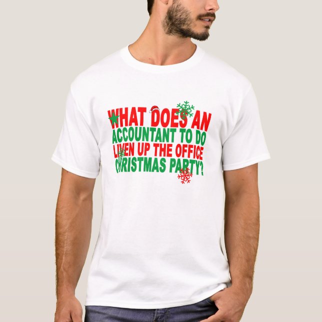Camiseta Navidad del contable cruel y lema divertido T del (Anverso)