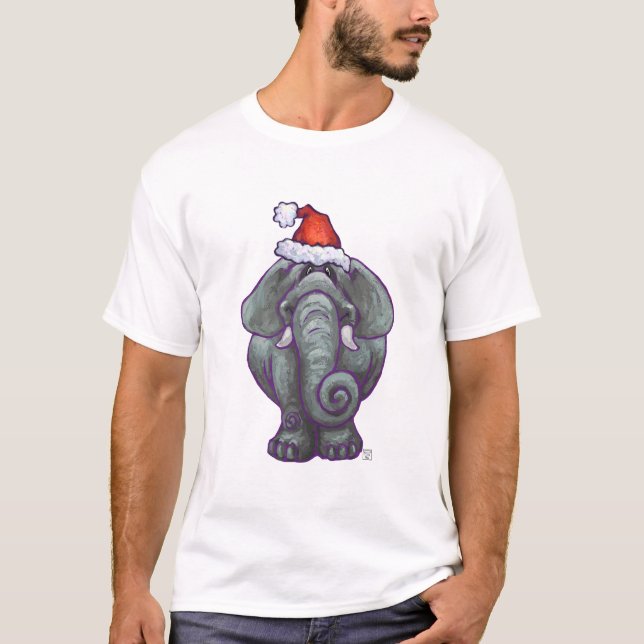 Camiseta Navidad del elefante (Anverso)