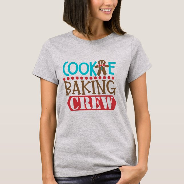 Camiseta Navidad del equipo de la hornada de la galleta (Anverso)