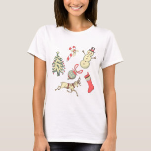 Camiseta Navidad del estilo del vintage