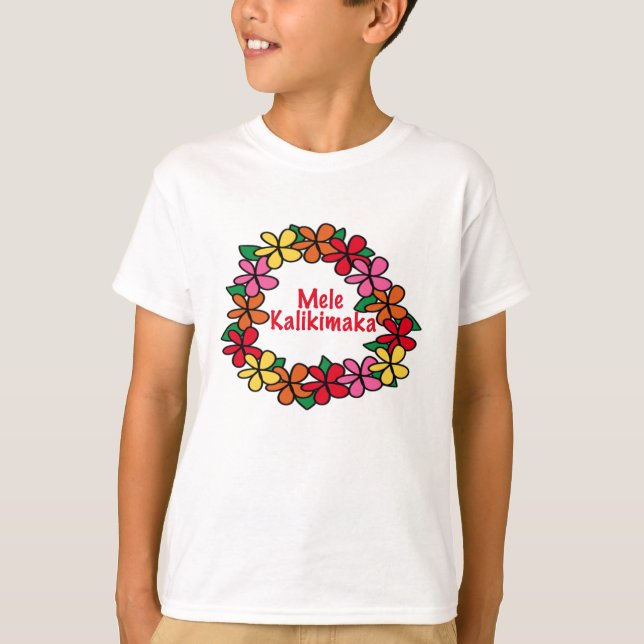 Camiseta Navidad del Hawaiian de los leus (Anverso)