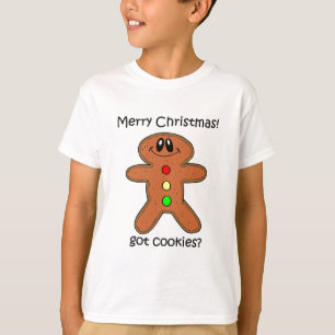 Camiseta navidad del hombre de pan de jengibre