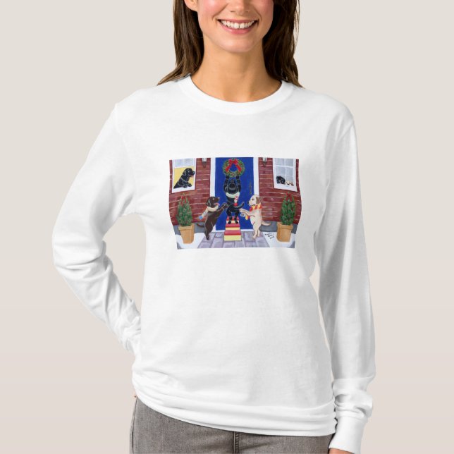 Camiseta Navidad del labrador retriever (Anverso)