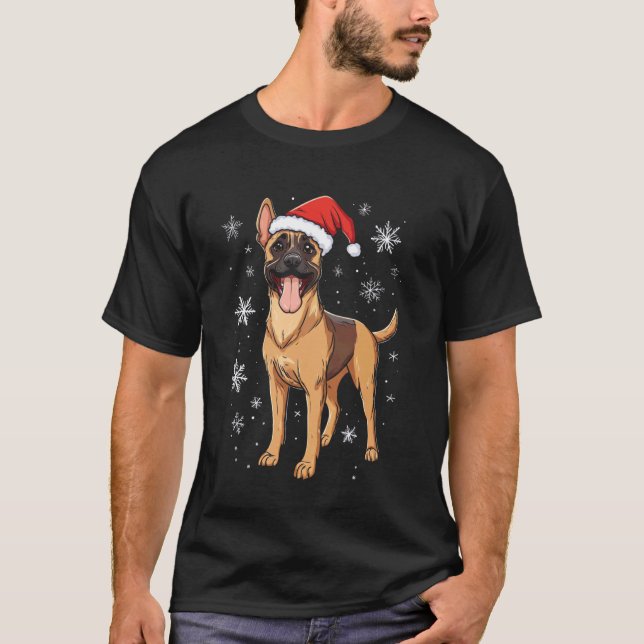 Camiseta Navidad del Malinois Belga (Anverso)