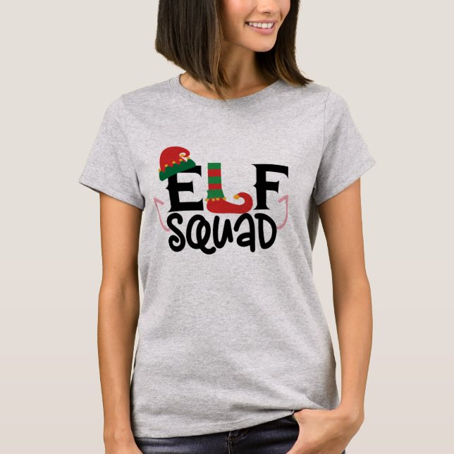 Camiseta Navidad del pelotón del duende (Anverso)