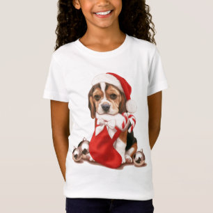 Camiseta Navidad del perrito del beagle