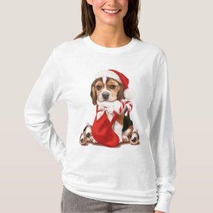 Camiseta Navidad del perrito del beagle