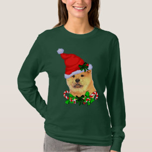 Camiseta Navidad del perro chino de perro chino feliz