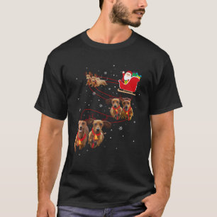 Camiseta Navidad del perro salchicha