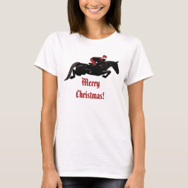 Camiseta Navidad del puente del caballo de Santa