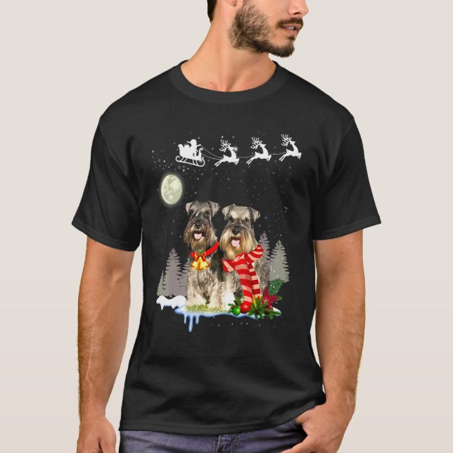 Camiseta Navidad del Schnauzer Miniatura (Anverso)