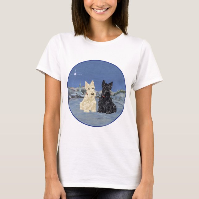 Camiseta Navidad del Terrier Escocés (Anverso)