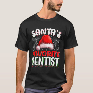 Camiseta Navidad Dentista Favorito del Santa de Navidad