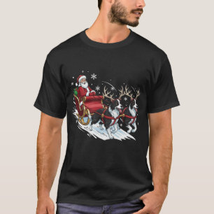Camiseta Navidad divertida Collie Perros Amante Navidad