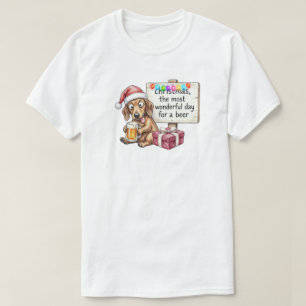 Camiseta Navidad divertida de Dachshund