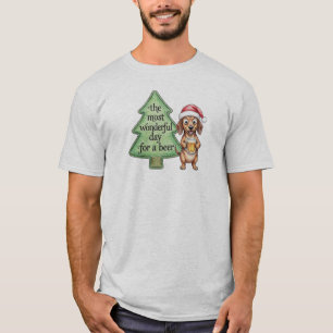 Camiseta Navidad divertida de Dachshund