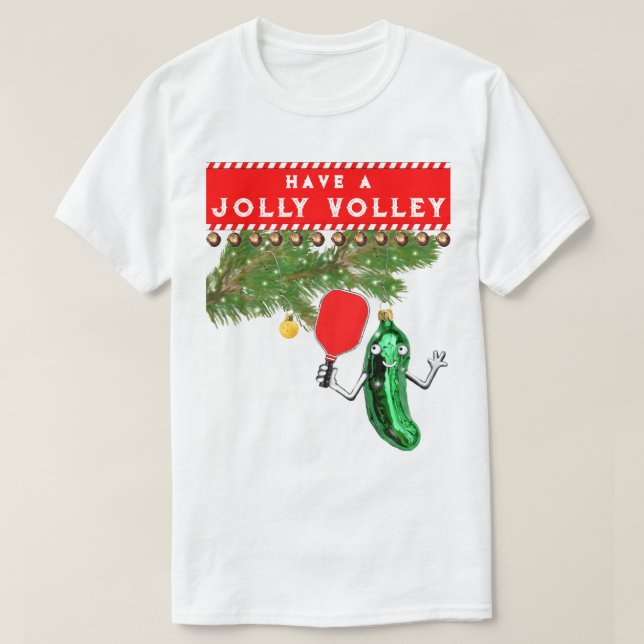 Camiseta Navidad divertida de pickleball (Diseño del anverso)