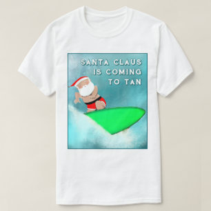 Camiseta Navidad Divertida de Surf