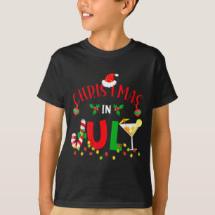 Camiseta Navidad divertida en julio verano playa hawaiano n