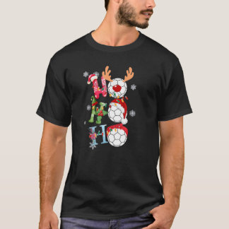 Camiseta Navidad Divertida Ho Ho Ho Fútbol Fútbol Navidad F