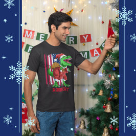 Camiseta Navidad Divertida Santa T Rex Tyrannosaurus Xmas