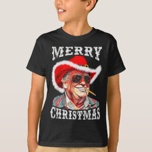 Camiseta Navidad Divertida Trump Vaquero Occidental Coincid