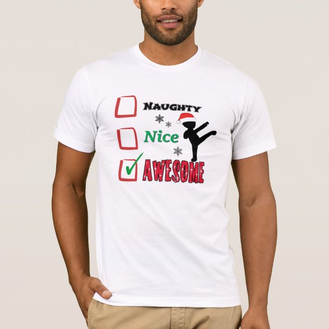 Camiseta Navidad divertido de los artes marciales (Anverso)