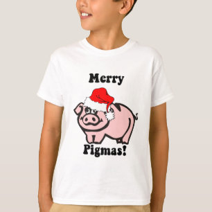Camiseta Navidad divertido del cerdo