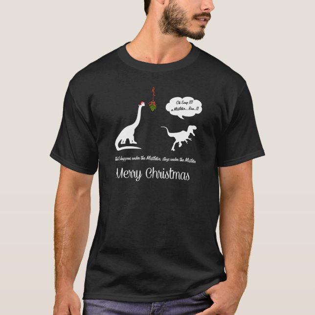 CAMISETA NAVIDAD DIVERTIDO DEL MUÉRDAGO (Anverso)