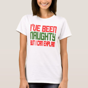 Camiseta Navidad divertido he sido puntada cruzada traviesa