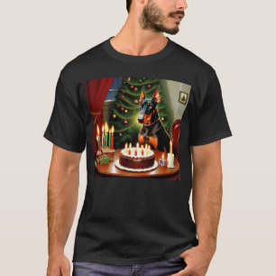 Camiseta Navidad Doberman