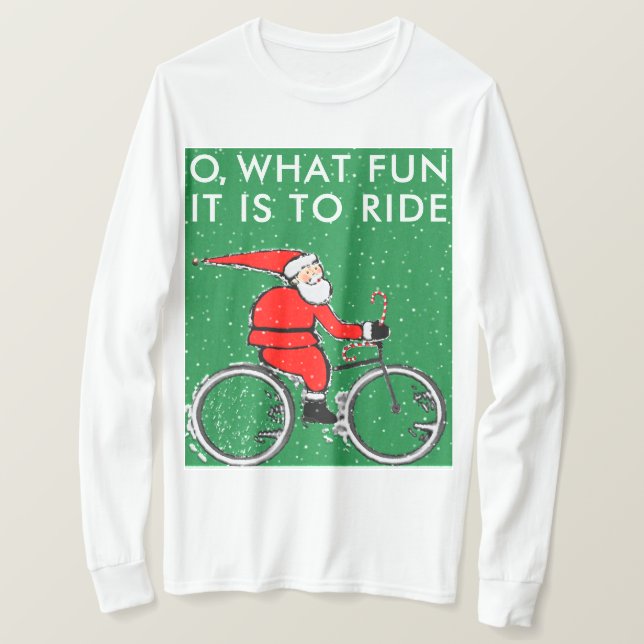 Camiseta Navidad en bicicleta (Anverso del diseño)