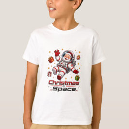 Camiseta Navidad en el Espacio Santa Astronauta Lindo Día F