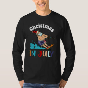 Camiseta Navidad En Julio Bandera Americana Verano Corbata 