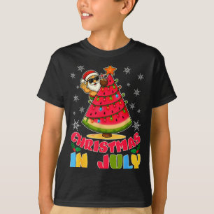 Camiseta Navidad en julio divertido santa sandía árbol de n