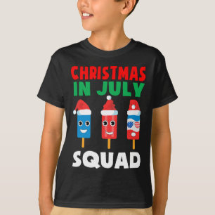 Camiseta Navidad En Julio Equipo Tripulación Helados Lindos